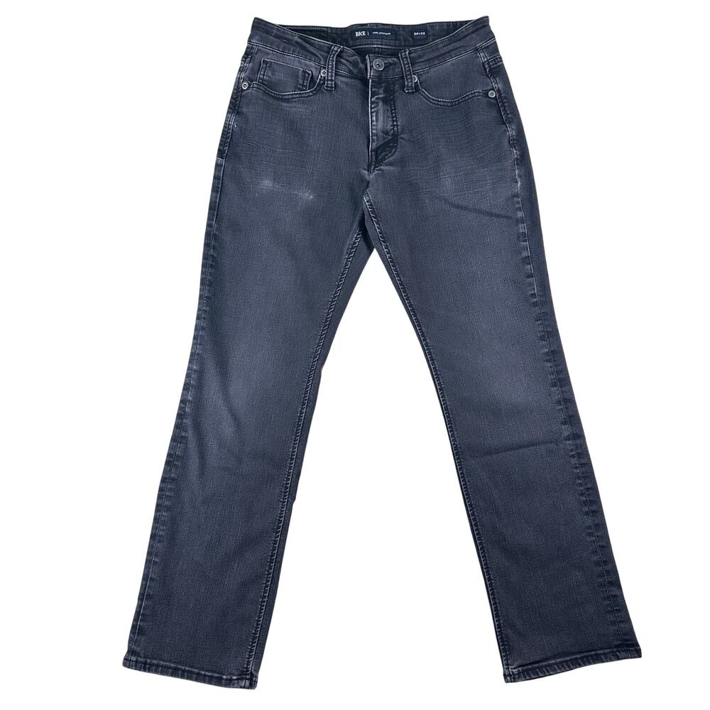 BKE Jake Straight Mens 30x32 Black Denim Jeans Cotton Blend‎ Stretch